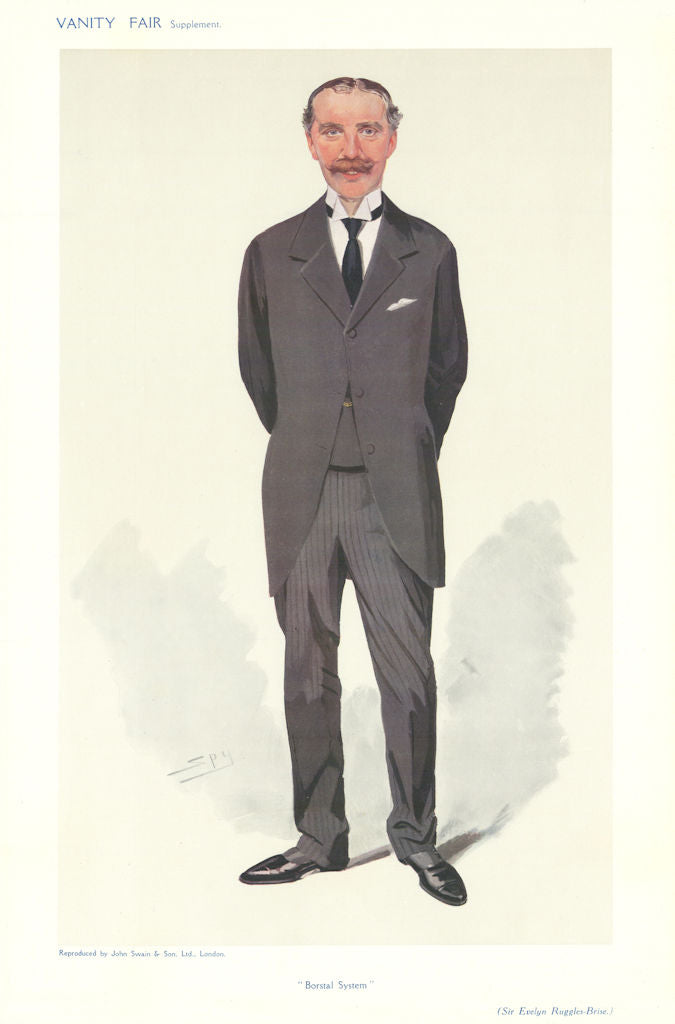 VANITY FAIR SPY CARTOON Sir Evelyn Ruggles-Brise 'Borstal System' Police 1910